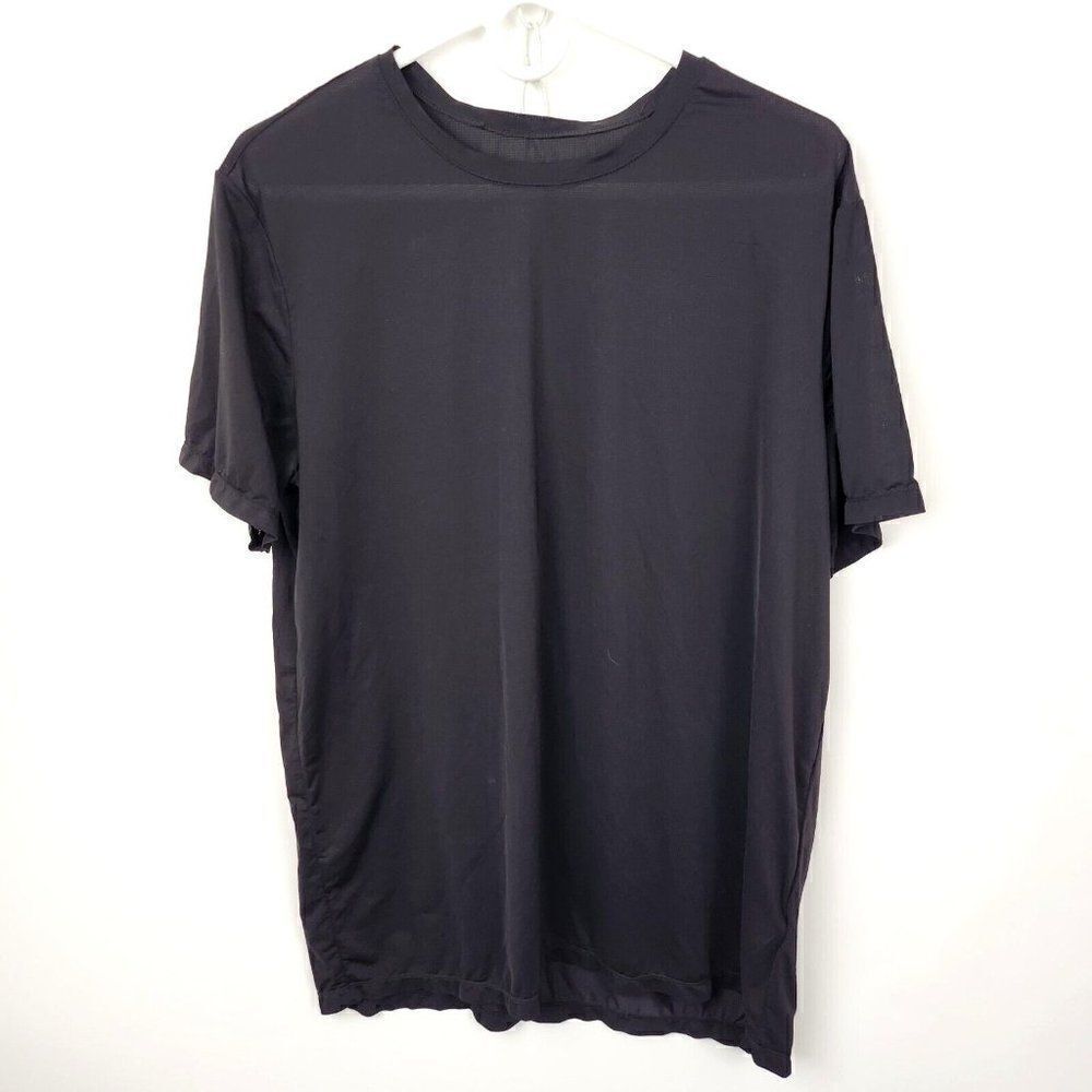 32 Degrees Cool T-Shirt Black Scoop Neck Short Sleeve Womens Size L